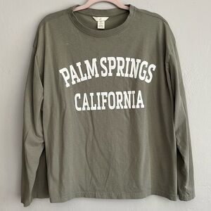H&M Palm Springs California Long Sleeve Tee Large